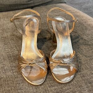 Reformation gold heels